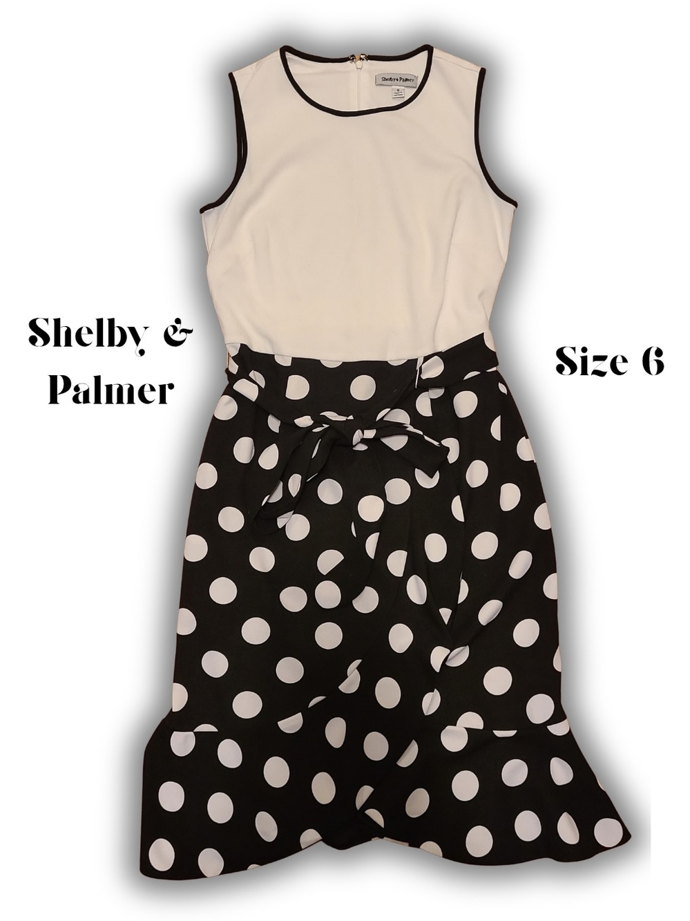 Shelby & Palmer Black & White Polka Dot Dress